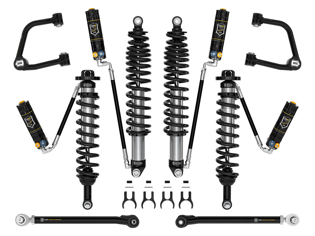 ICON 2021-2026 Ford Bronco, Non-Sasquatch, 3-4" Lift, Stage 6 Suspension System, CDXS, Tubular