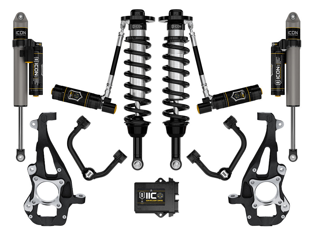 ICON 2021-2025 Ford F-150 4WD, 3.5-4.5" Lift, Stage 5 Suspension System, Tubular