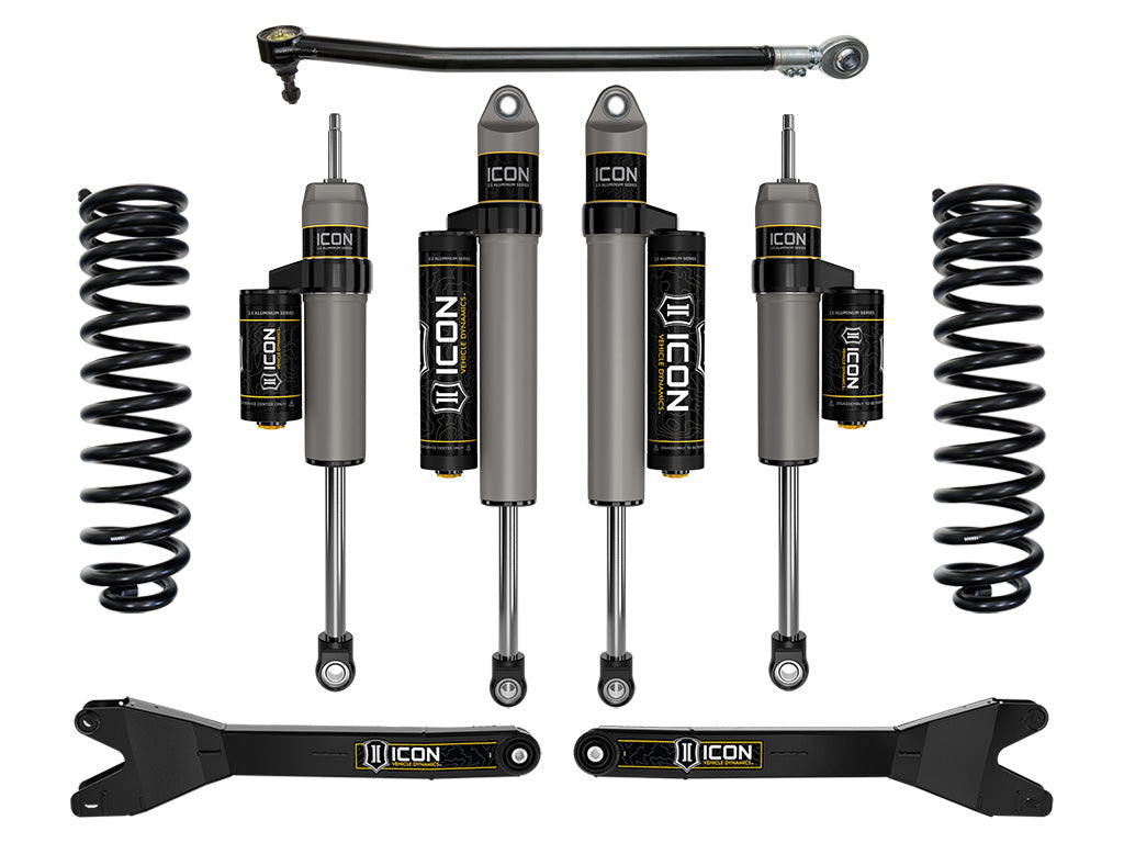 ICON 2023-2025 Ford F-250/F-350 Super Duty 4WD, Gas, 2.5" Lift, Stage 3 Suspension System w/ Radius Arms