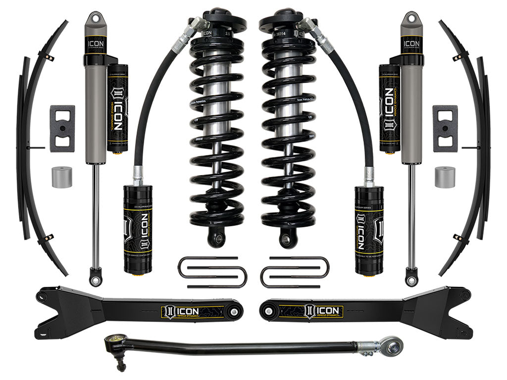 ICON 2023-2025 Ford F-250/F-350 Super Duty 4WD, 2.5-3" Lift, Stage 3 Coilover Conversion System w/ Radius Arms & Expansion Packs