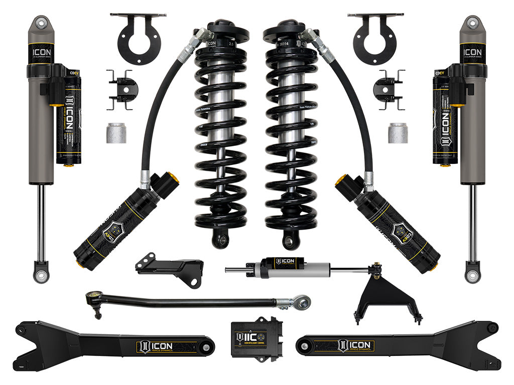 ICON 2023-2025 Ford F-250/F-350 Super Duty 4WD, 2.5-3" Lift, Stage 6 Coilover Conversion System with Radius Arms