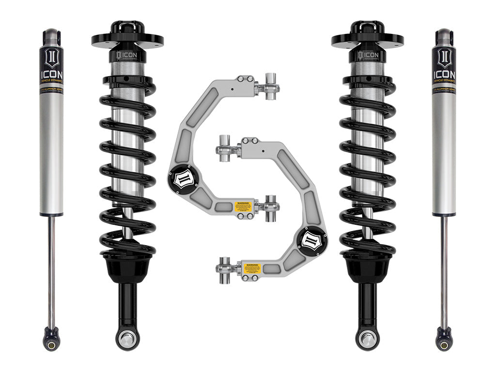 ICON 2021-2025 Ford F-150 4WD, 2.75-3.5" Lift, Stage 1 Suspension System, Billet