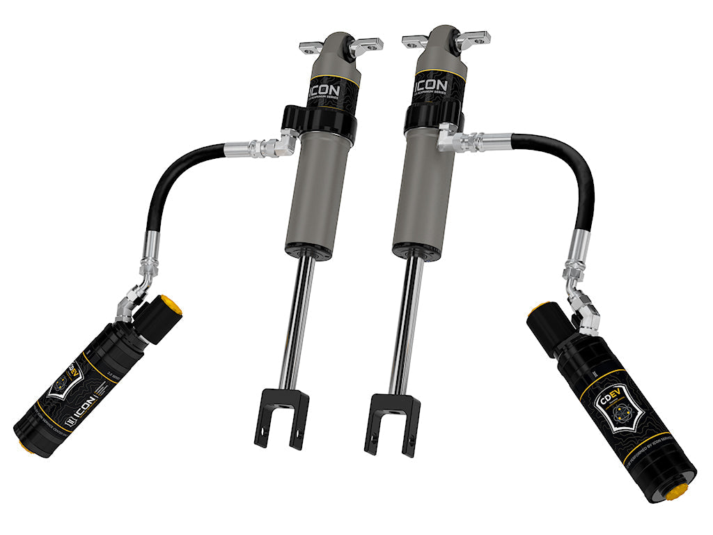ICON 2020-2026 Chevrolet Silverado/GMC Sierra 2500/3500 HD, 0-3.5” Lift, Front, V.S. 2.5 Aluminum Series Shock Absorbers, Remote Reservoir w/ CDEV, Pair
