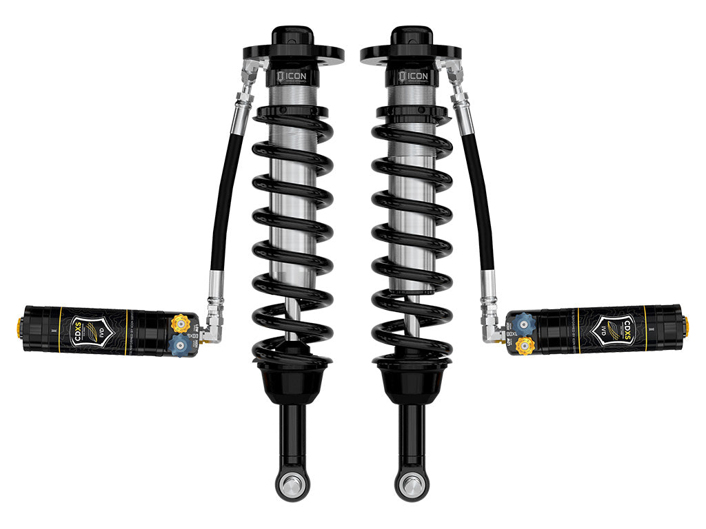 ICON 2021-2025 Ford F-150 4WD/Tremor, 3.5-4.5"/2.5-3" Lift, Front, V.S. 2.5 Series Coilovers, Remote Reservoir w/ CDXS, Pair