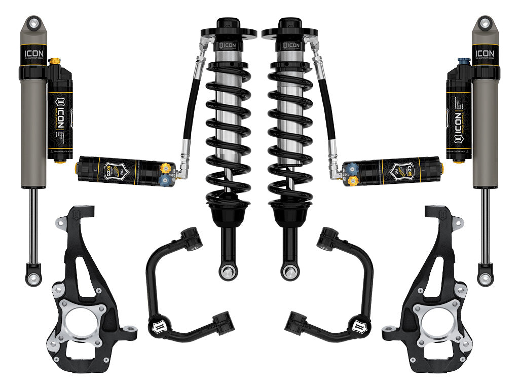 ICON 2021-2025 Ford F-150 4WD, 3.5-4.5" Lift, Stage 4 Suspension System, Tubular, CDXS
