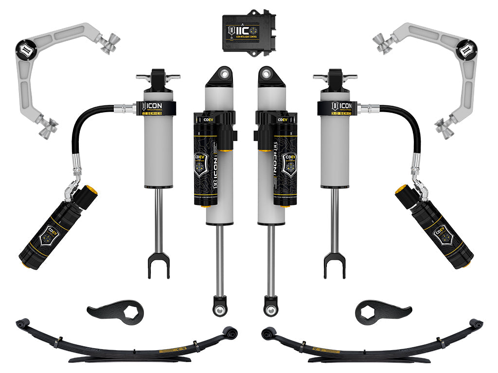 ICON 2020-2026 Chevrolet Silverado/GMC Sierra 2500/3500 HD, 2-3.5" Lift, Stage 3 3.0 Suspension System, Billet, w/ Leaf Packs