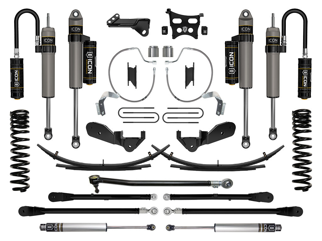 ICON 2023-2025 Ford F-250/F-350 Super Duty 4WD, Gas, 4.5" Lift, Stage 6 Suspension System w/ Expansion Packs