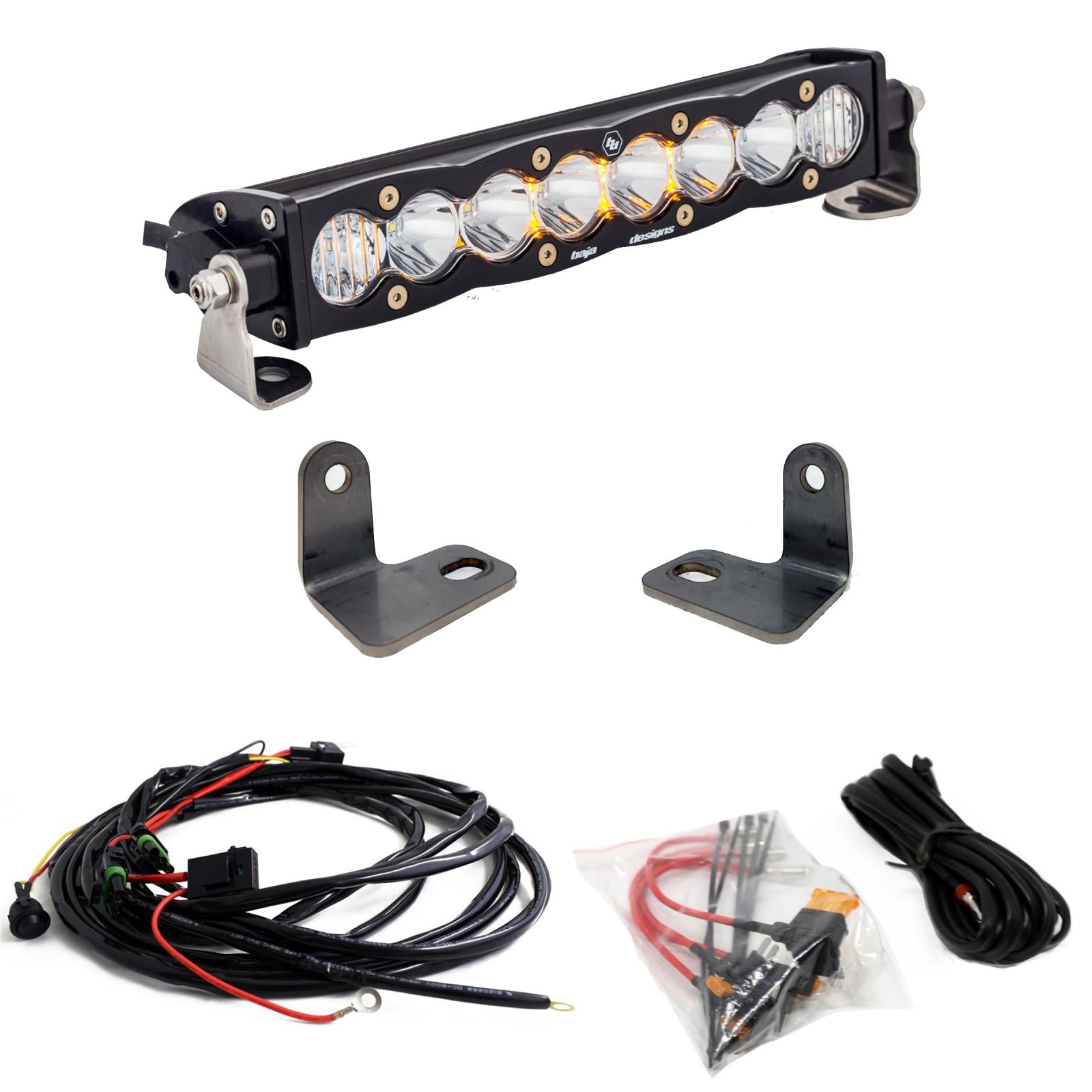 Polaris S8 10 Inch Hood Mount Light Bar Kit - Polaris 2016-18 RZR XP Turbo