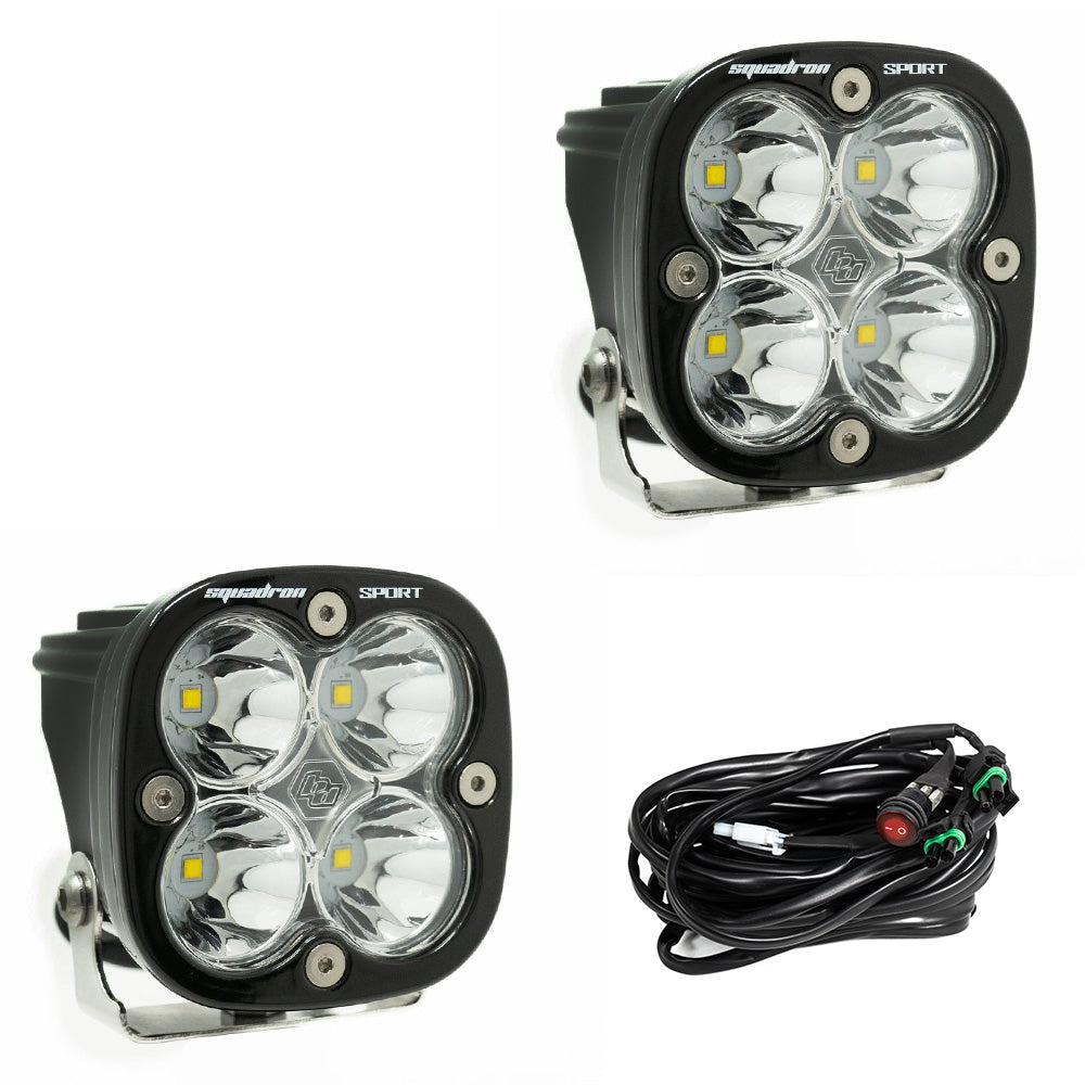Squadron Sport Black LED Auxiliary Light Pod Pair -