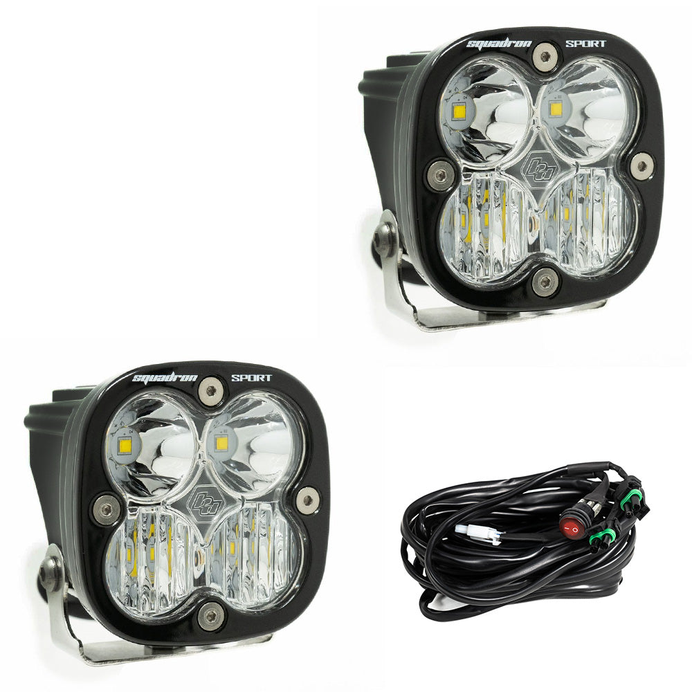 Squadron Sport Black LED Auxiliary Light Pod Pair -