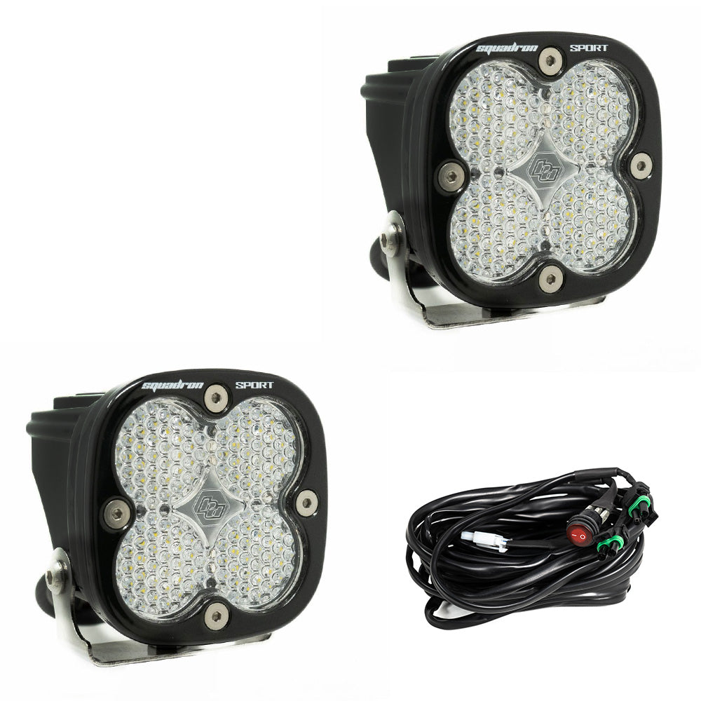 Squadron Sport Black LED Auxiliary Light Pod Pair -