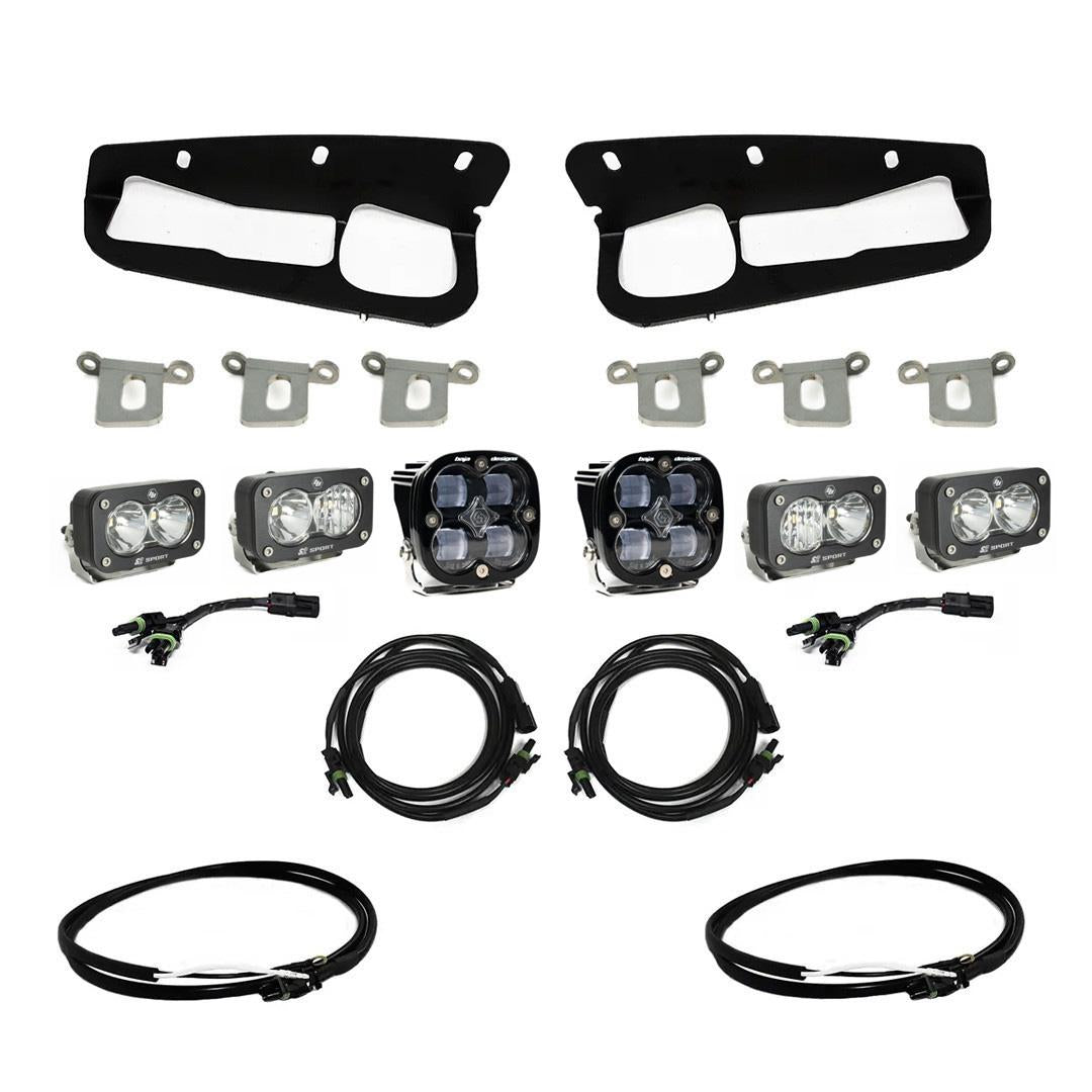 Ford Squadron SAE/Dual S2 Sport Steel Bumper Fog Pocket Light Kit - Ford 2021-2026 Bronco; 2022-2026 Bronco Raptor