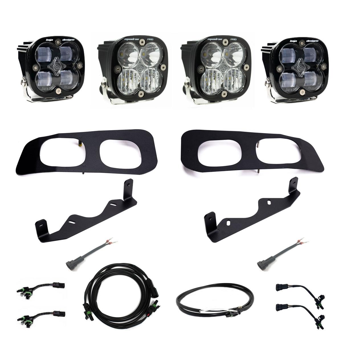 Ford Squadron SAE/Squadron Pro Dual Fog Pocket Light Kit - Ford 2023-2026 F-250/350 Super Duty