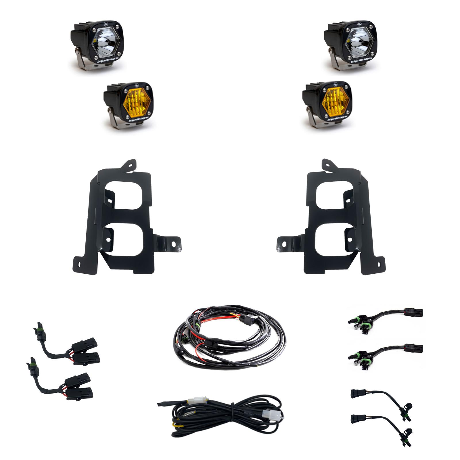 GMC S1 Dual Fog Pocket Light Kit - GMC 2020-23 Sierra 2500HD/3500HD