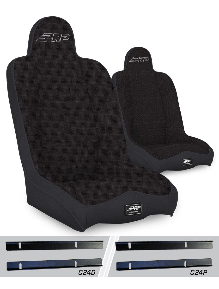 Daily Driver High Back Suspension Seats Kit for 03-06 Jeep Wrangler TJ (Pair)
