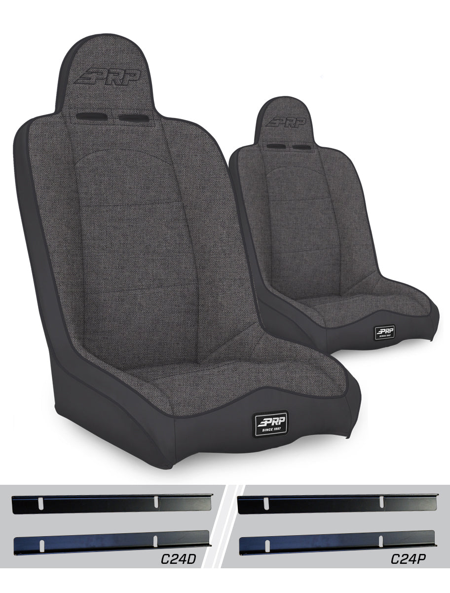 Daily Driver High Back Suspension Seats Kit for 03-06 Jeep Wrangler TJ (Pair)