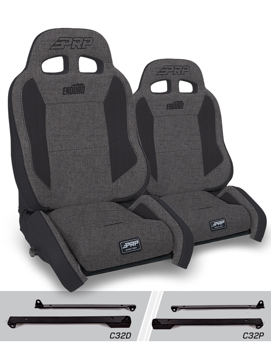 Enduro Elite Suspension Seat - Crawl Edition, Kit for Jeep Wrangler CJ7/YJ (Pair)
