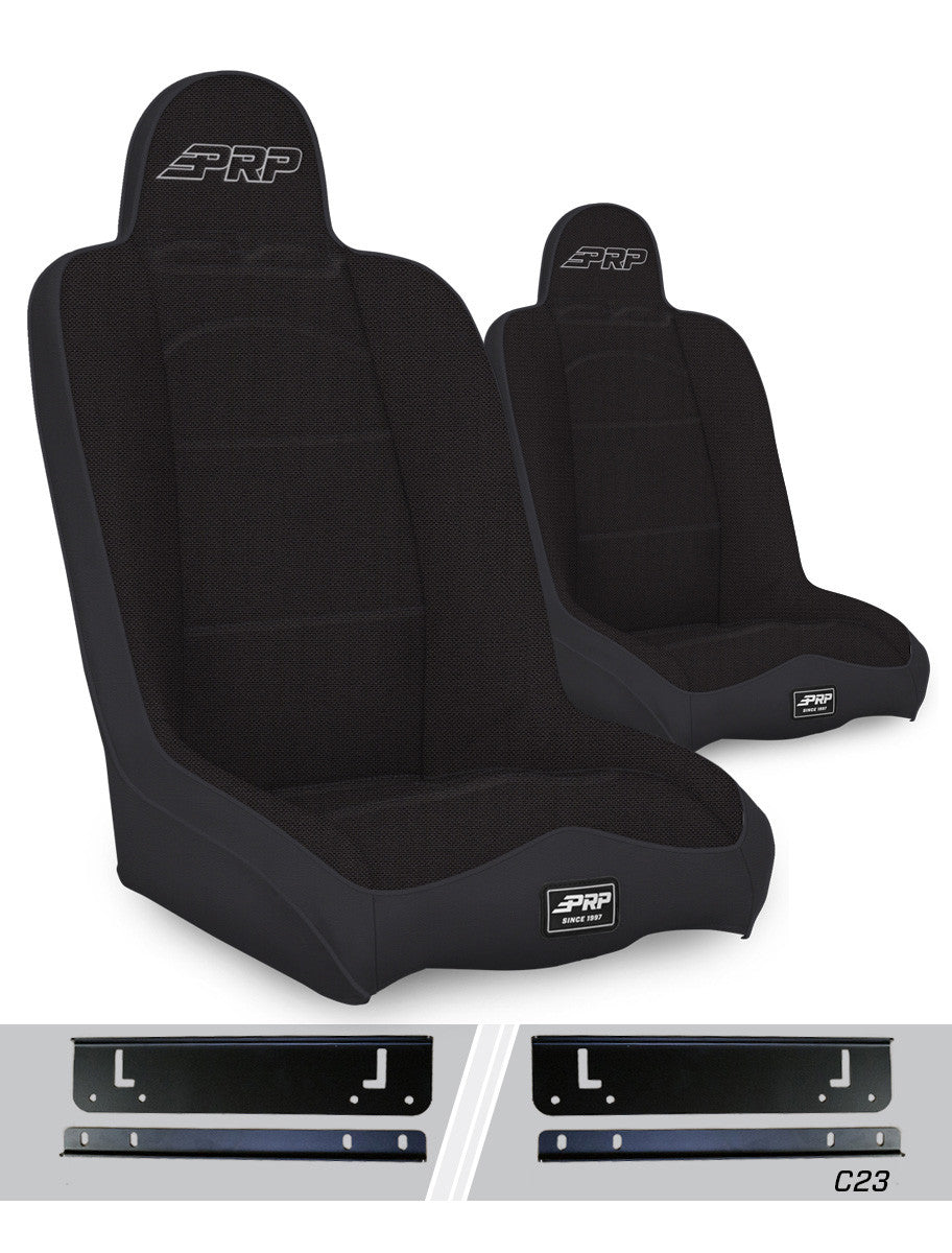 Daily Driver High Back Suspension Seats Kit for 97-02 Jeep Wrangler TJ (Pair)
