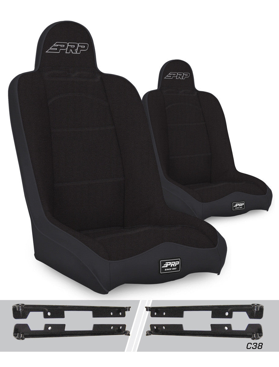 Daily Driver High Back Suspension Seats Kit for Jeep Wrangler JK/JKU (Pair)