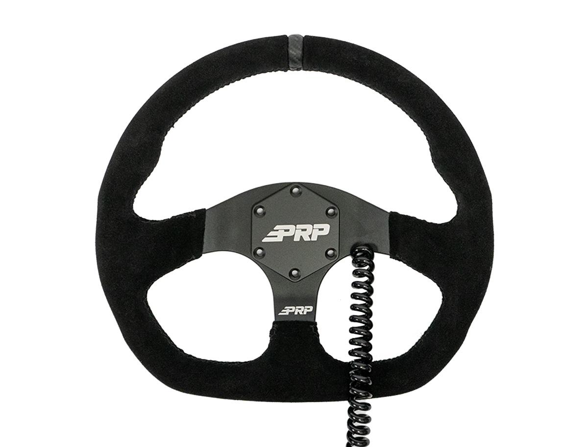 Heated Comp-R Suede Steering Wheel, Black — view 5