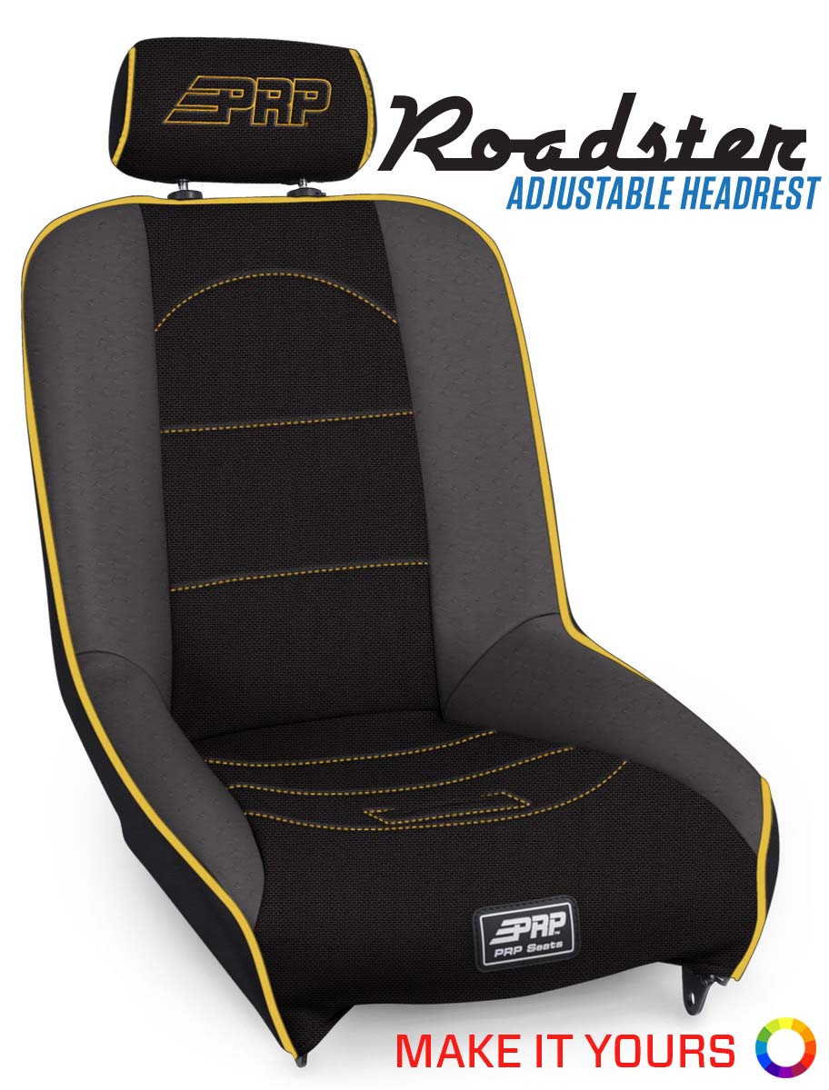 Roadster Low Back Suspension Seat with Adjustable Headrest (Custom)