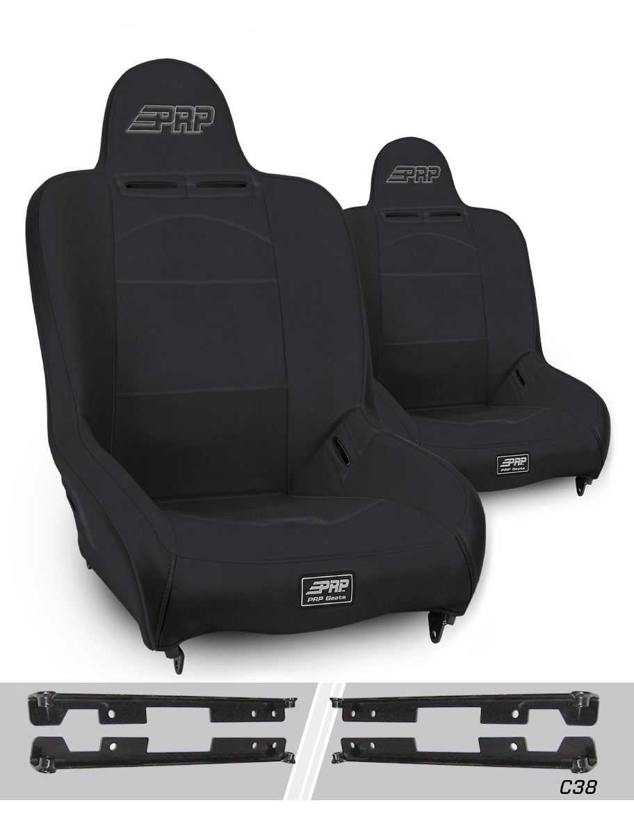 Premier High Back Suspension Seats Kit for Jeep Wrangler JK/JKU (Pair)