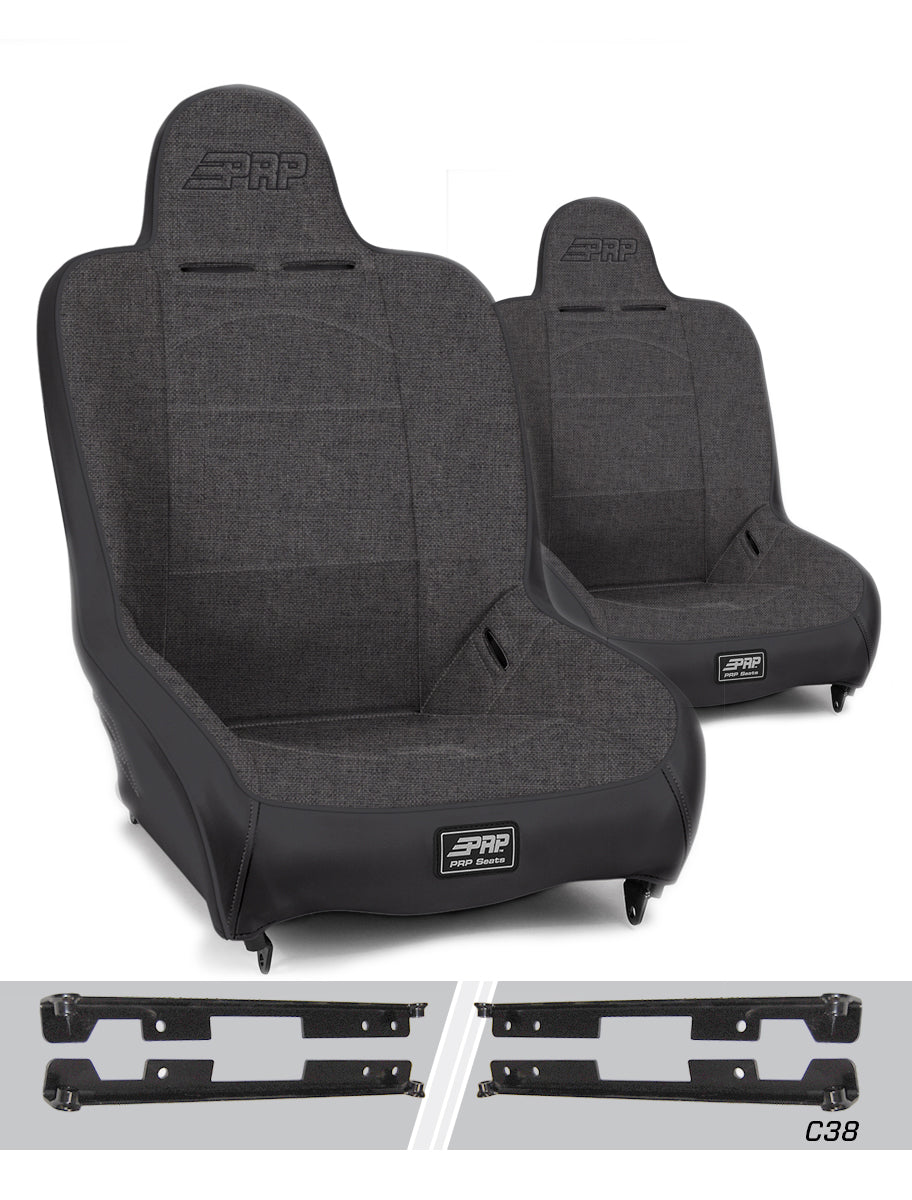 Premier High Back Suspension Seats Kit for Jeep Wrangler JK/JKU (Pair)