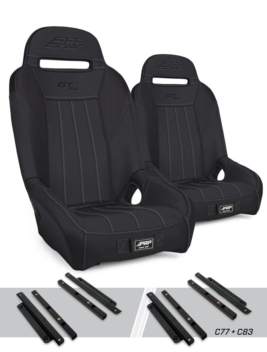GT/S.E. Suspension Seats Kit for Polaris General, RZR S 900, 900 Trail, Trail, XP 1000, Turbo, Turbo S (Pair)