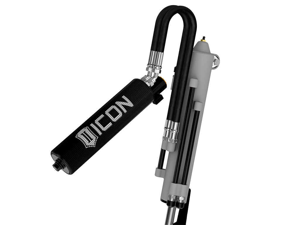 ICON 2021-2025 Ford F-150 Raptor, Driver Rear, V.S. 3.0 Series Zeta Bypass RXT Shock Absorber, Remote Reservoir w/ CDEV