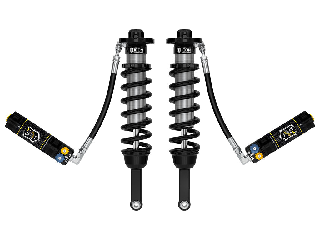 ICON 2005-2023 Toyota Tacoma, Front, 0-3.5"/0-2.75" Lift, V.S. 2.5 Series Coilover Kit, Remote Reservoir w/ CDXS, Pair