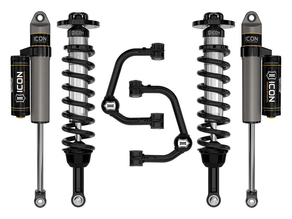 ICON 2021-2025 Ford F-150 4WD, 2.75-3.5" Lift, Stage 2 Suspension System, Tubular