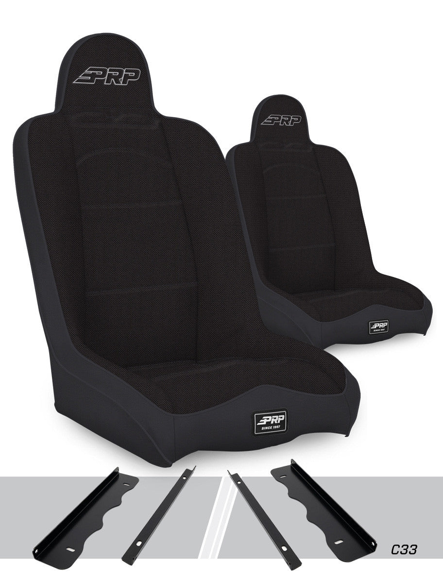 Daily Driver High Back Suspension Seats Kit for 95-01 Jeep Cherokee XJ (Pair)