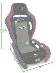 Contour UTV Suspension Seat (Pair with Mounts) (Custom) for Segway