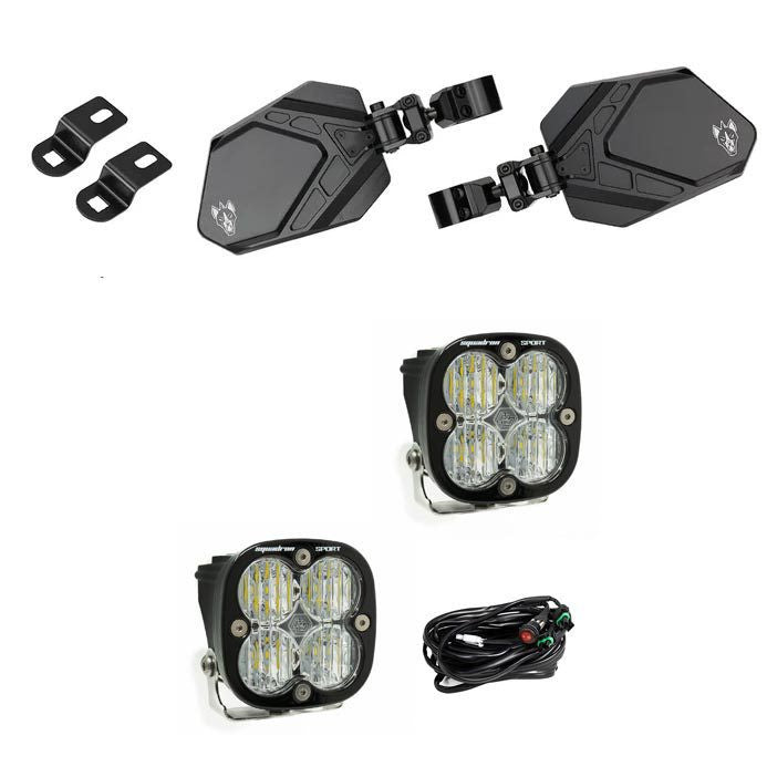 Cuero Pro Mirrors/Squadron Sport Light Kit - Chupacabra offroad x Baja Designs Collab
