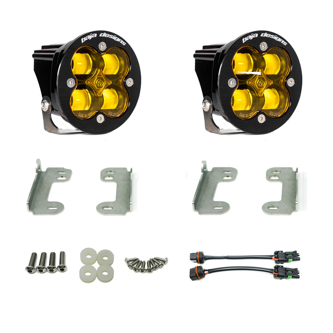 Jeep JL Fog Pocket Kit For 18-20 Wrangler JL Sahara Squadron Clear Lens SAE FPK Baja Designs