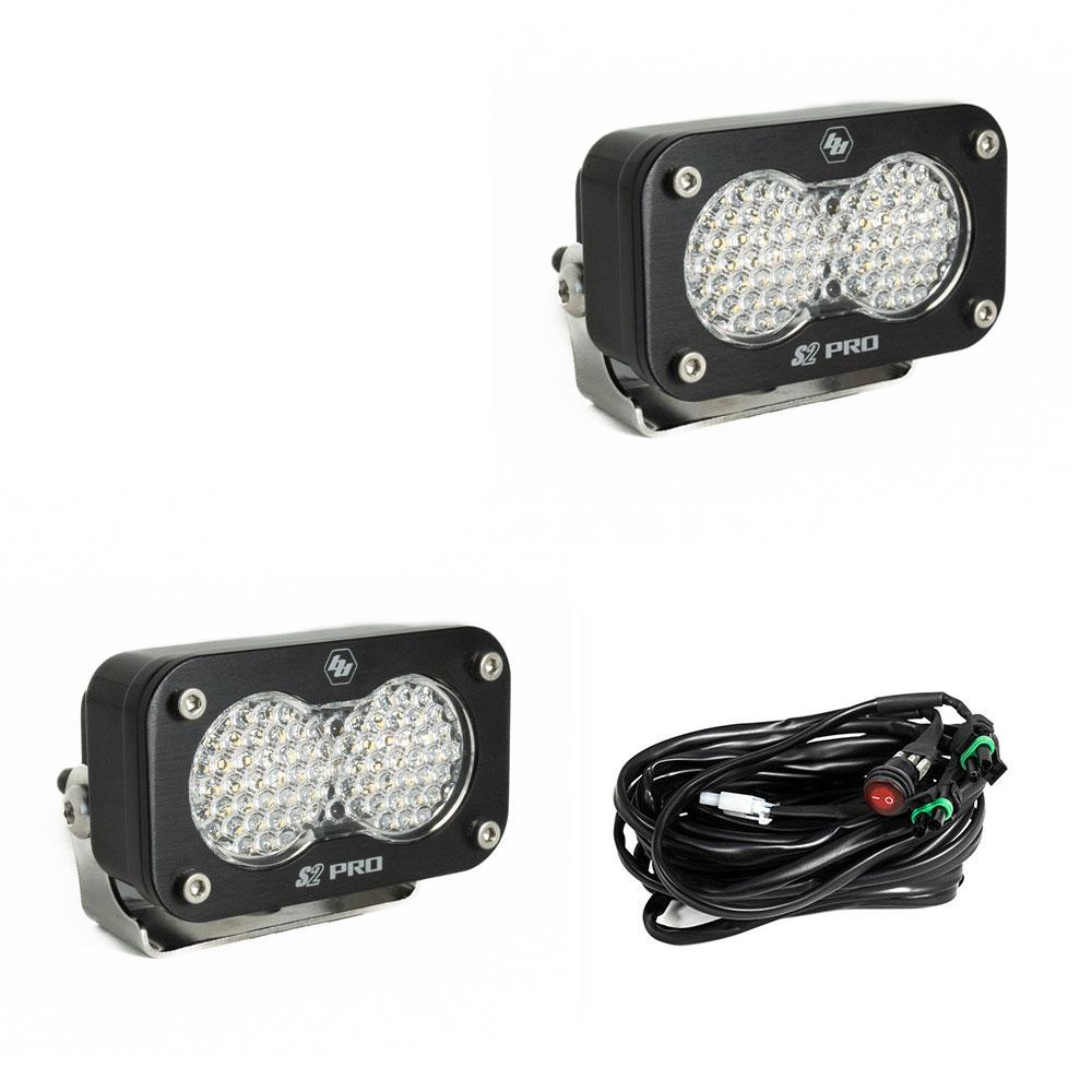 LED Light Pods Spot Pattern Pair S2 Pro Series Baja Designs