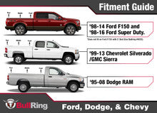 Raised Fit Retractable Tie Down Anchors - '99-13 Silverado/Sierra; '95-08 Ram 1500/2500/3500; '98-14 F-150 w/ 6.5, 8 ft. bed / '99-16 F-250/350SD; '98-11 Ranger