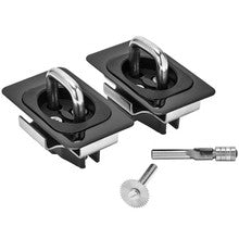 Gunmetal Flush Fit Retractable Tie-Down Anchors - 1995+ Dodge RAM 2500/3500 with Dually Bed