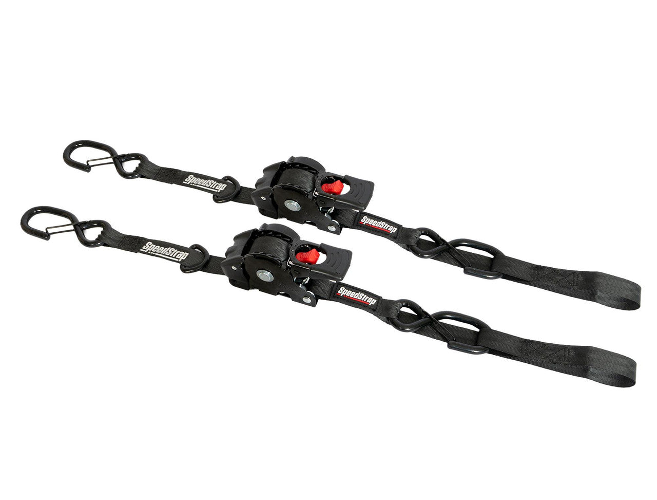 1" x 10ft Retractable Tie Downs w/ Built in Soft-Tie (2-Pack)