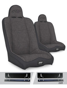 Daily Driver High Back Suspension Seats Kit for 97-02 Jeep Wrangler TJ (Pair)