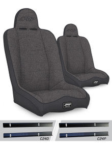 Daily Driver High Back Suspension Seats Kit for 03-06 Jeep Wrangler TJ (Pair)