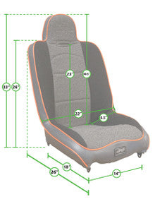 Daily Driver High Back Suspension Seats Kit for 95-01 Jeep Cherokee XJ (Pair)