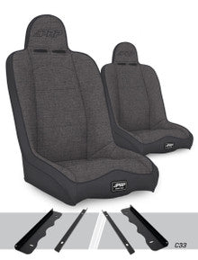 Daily Driver High Back Suspension Seats Kit for 95-01 Jeep Cherokee XJ (Pair)