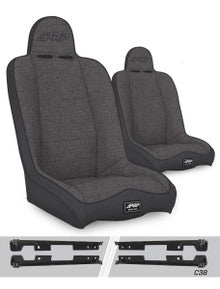 Daily Driver High Back Suspension Seats Kit for Jeep Wrangler JK/JKU (Pair)