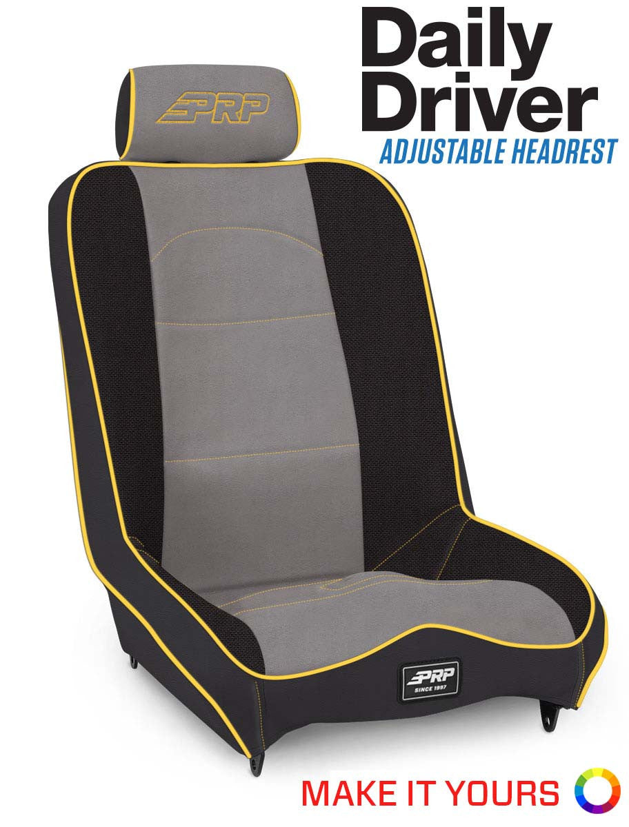 Daily Driver Low Back Suspension Seat with Adjustable Headrest (Custom)