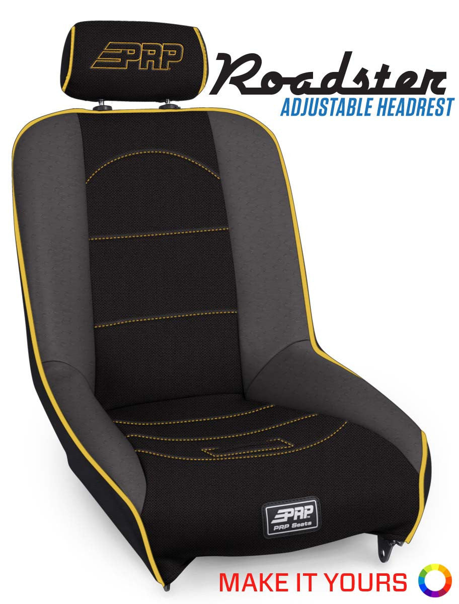 Roadster Low Back Suspension Seat with Adjustable Headrest (Custom)