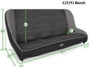 Classic Series Rear Suspension Bench Seat for Jeep CJ7/YJ (Custom)