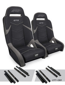 GT3 Suspension Seats Kit for Polaris General, RZR S 900, 900 Trail, Trail, XP 1000, Turbo, Turbo S (Pair)
