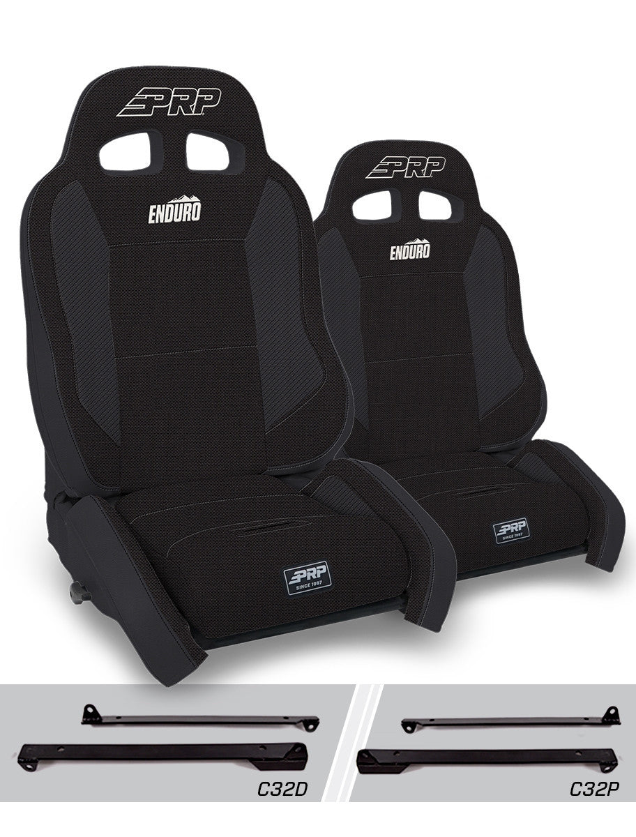 Enduro Elite Suspension Seat - Crawl Edition, Kit for Jeep Wrangler CJ7/YJ (Pair)
