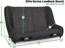 Elite Series Rear Suspension Bench Seat (Custom) for Jeep Wrangler TJ, LJ, JK